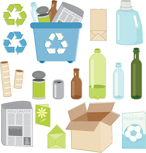 Vector illustration of Recycling Essentials