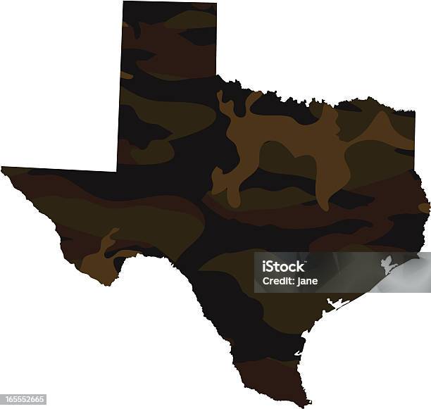 Camo Texas Stock Illustration - Download Image Now - Gulf Coast States, Illustration, Map