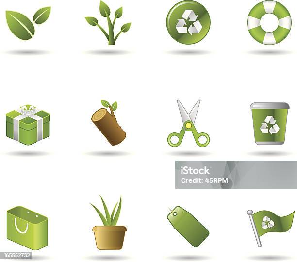 Praktische Iconsumgebung Shopping Stock Vektor Art und mehr Bilder von Flagge - Flagge, Pflanzen, Recyclingsymbol
