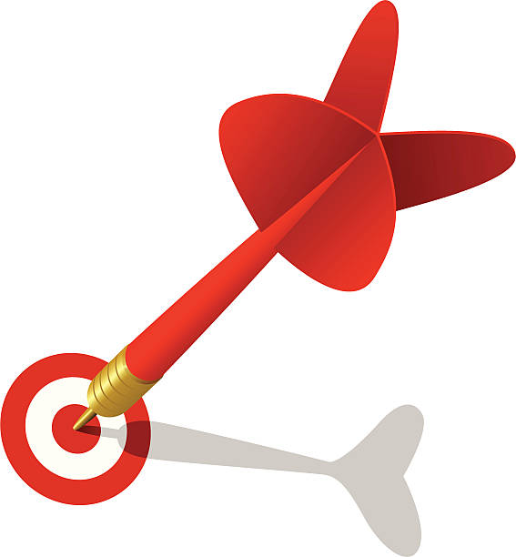 ilustraciones, imágenes clip art, dibujos animados e iconos de stock de sucsess de negocios vector de concepto (versión - dartboard darts arrow sign target
