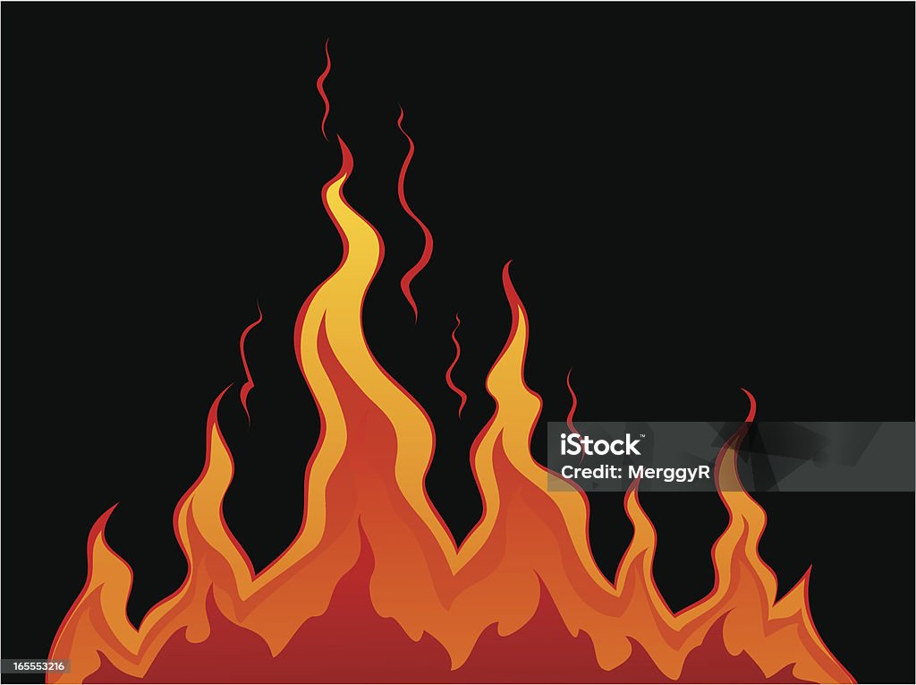 Stylized Vector Graphics Fire Stylized Fire Stock Illustration - Download Image Now - Abstract ...