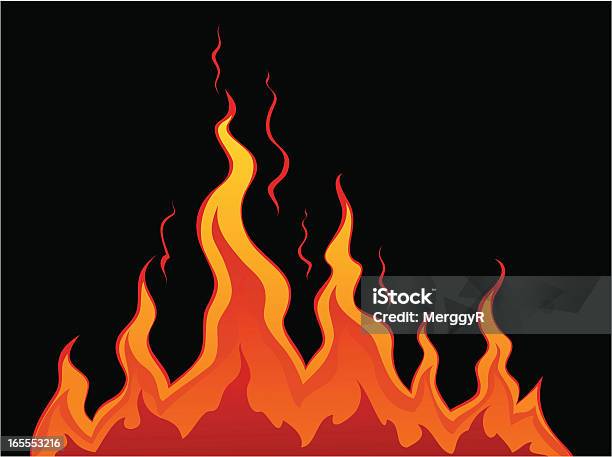 Stylized Vector Graphics Fire Stylized Fire Stock Illustration - Download Image Now - Abstract ...