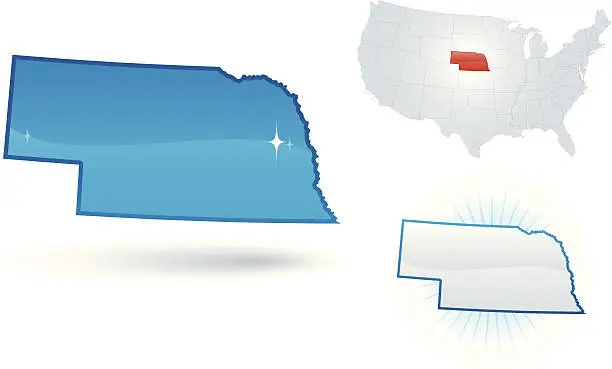 Vector illustration of Nebraska State