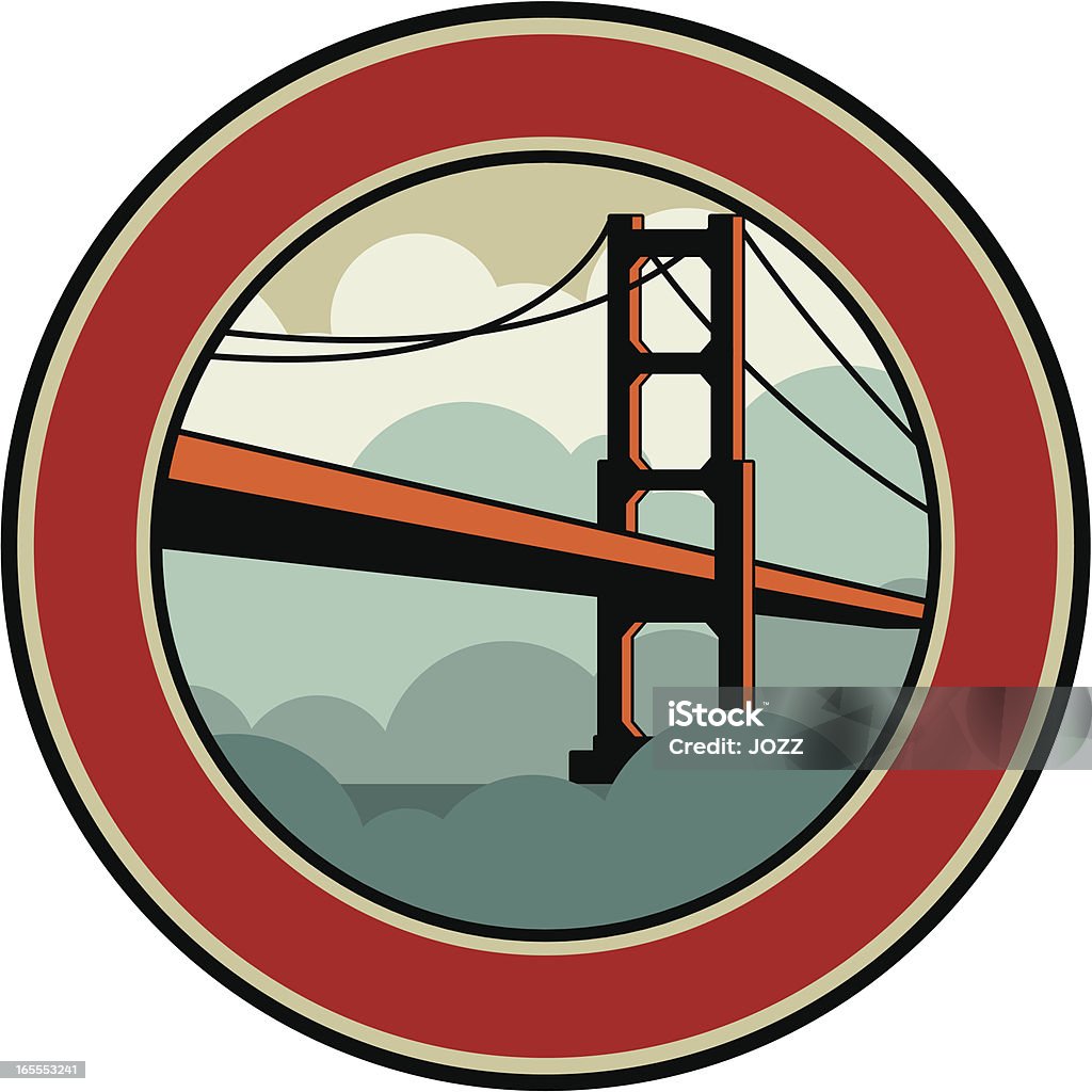 golden gate emblem Insignia of the golden gate bridge. Golden Gate Bridge stock vector