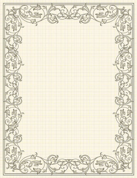 illustrazioni stock, clip art, cartoni animati e icone di tendenza di scorrere montatura in lino - victorian style old fashioned backgrounds elegance