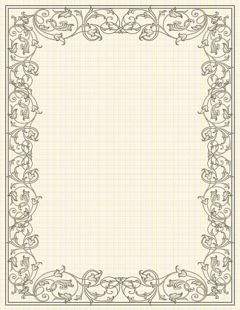Scroll Linen Frame Designed by a hand engraver. Useful as stationery, award, certificate, or page, and ready for the text of your choice. All components on seperate layers for easy color changes or modifications. Add your copy to this 8.5" x 11" file or scale to any size without loss of quality. Includes EPS, AI, and hi-res JPG files. art deco illustrations stock illustrations