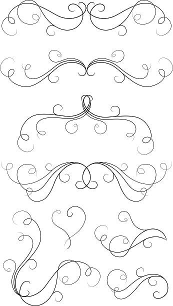 装飾的な手描きの渦巻き - corner arc frame swirl点のイラスト素材／クリップアート素材／マンガ素材／アイコン素材