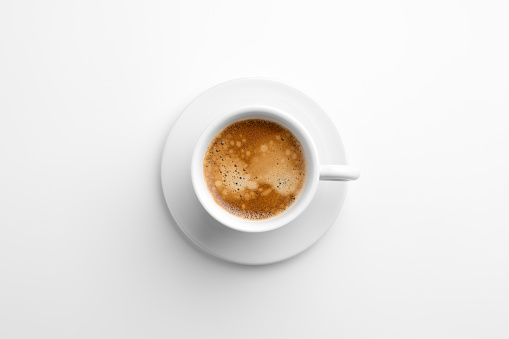 Coffee cup on white background. Espresso