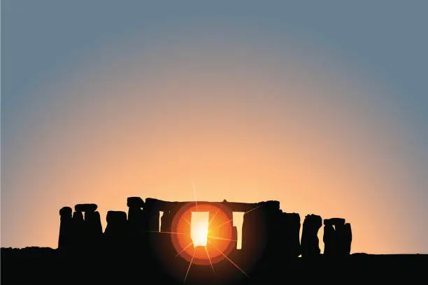 Vector illustration of Stonehenge Solstice