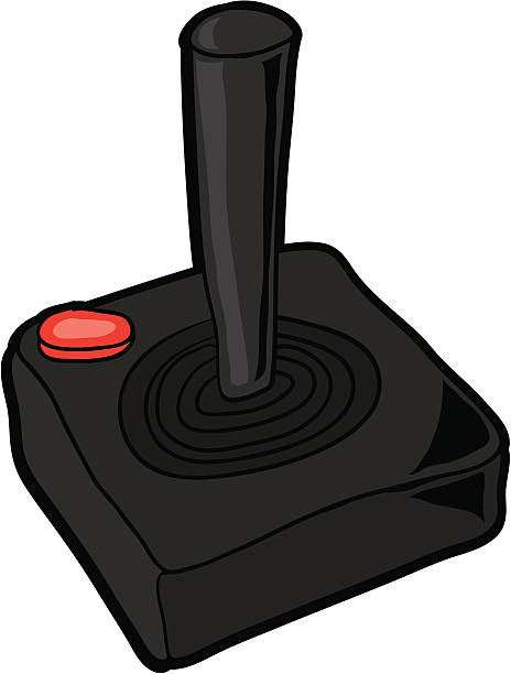 Video Games Joystick vector art illustration