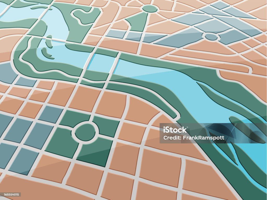 Mapa de cidade do Rio - Royalty-free Mapa de Ruas arte vetorial