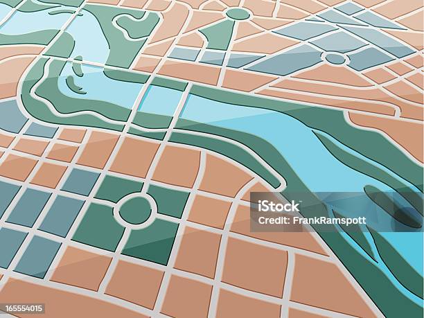 Mapa De Cidade Do Rio - Arte vetorial de stock e mais imagens de Mapa de Ruas - Mapa de Ruas, Tridimensional, Estrada