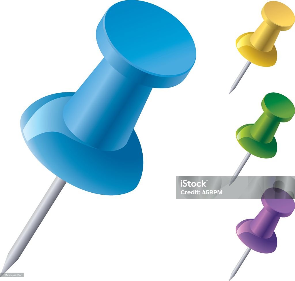 Pushpin Visuals Multicolored Pushpin Vector Graphic Stock Illustration - Download Image ...