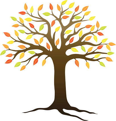 árbol de ramas y raíces clip art vector gratis