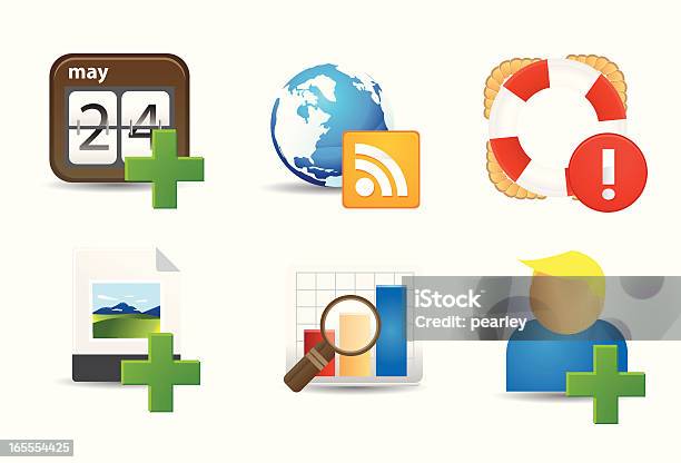 Flat Icons User Actions Stock Illustration - Download Image Now - Adult, Adults Only, Alertness