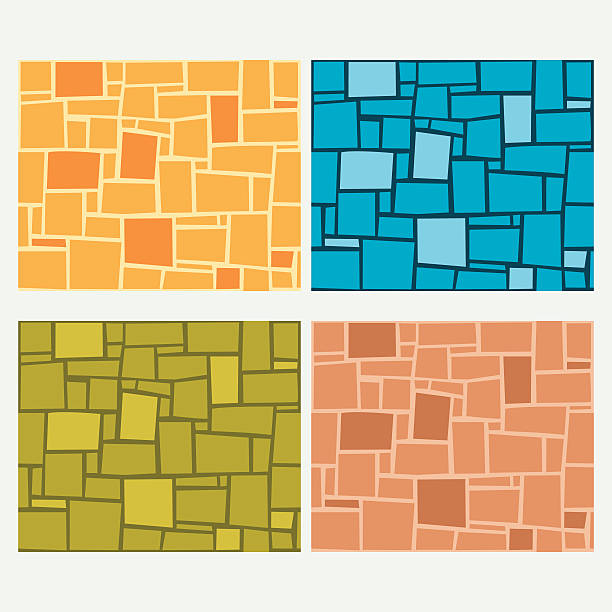 tileable レンガ模様 - brick backgrounds orange brick wall点のイラスト素材／クリップアート素材／マンガ素材／アイコン素材