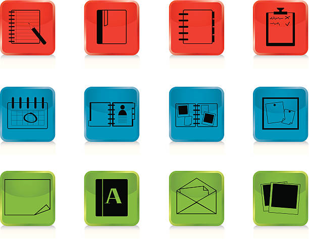 Internet Icons Series 2 - Documents, Buttons vector art illustration
