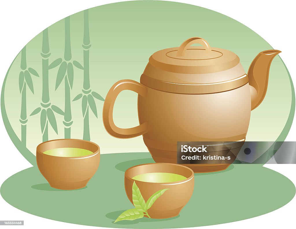 Tè verde - arte vettoriale royalty-free di Sfondi