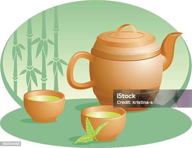 Tè Verde - Immagini vettoriali stock e altre immagini di Sfondi - Sfondi, Tè - Bevanda calda, Bevanda calda