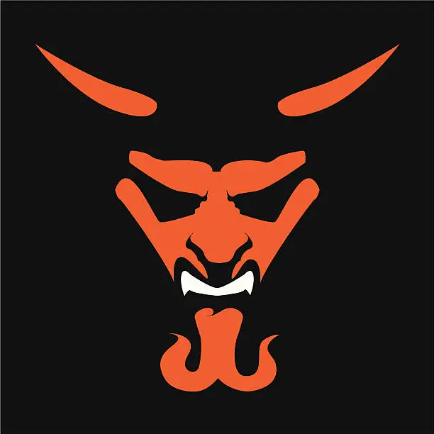 Vector illustration of Orange Devil