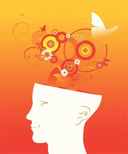 Vector illustration of positive mind