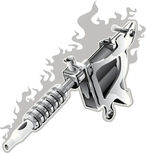 Vector illustration of Vector Tattoo Machine