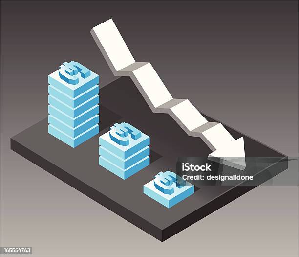 떨어지는 일반석 Euro 3차원 형태에 대한 스톡 벡터 아트 및 기타 이미지 - 3차원 형태, Stock Market Crash, 가파른
