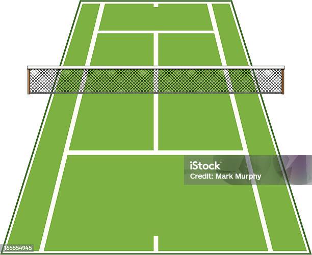 앵글드 테니스장이 어망 테니스에 대한 스톡 벡터 아트 및 기타 이미지 - 테니스, 코트-스포츠 경기장, 네트-스포츠 장비