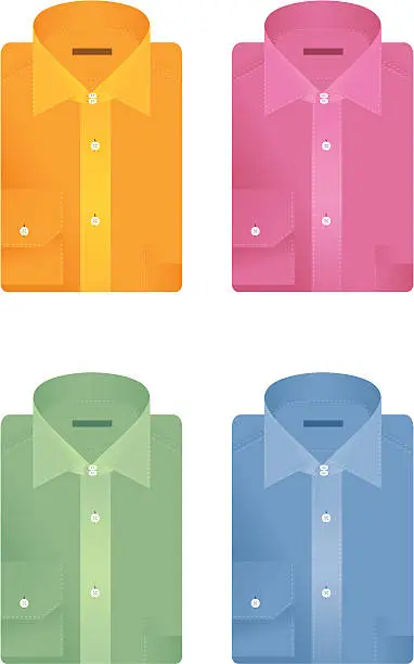 Vector illustration of Folded shirts