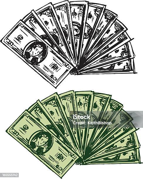Dinheiro Notas De Dólar Moeda - Arte vetorial de stock e mais imagens de Dívida - Dívida, Finanças, Ilustração