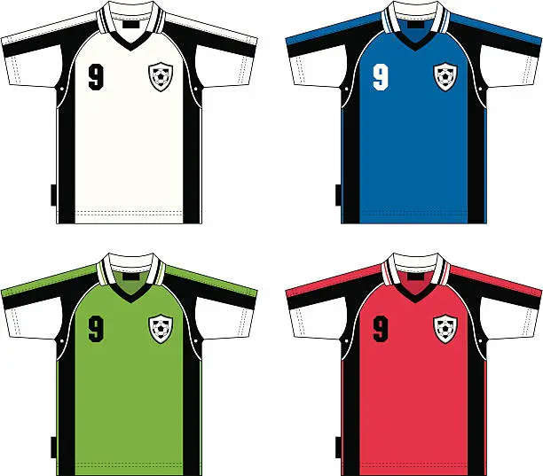 Vector illustration of Soccer Shirt with Badge