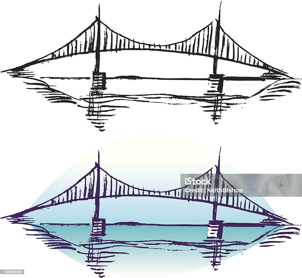 Bridge-przejście - Grafika wektorowa royalty-free (Most - Konstrukcja wzniesiona przez człowieka)