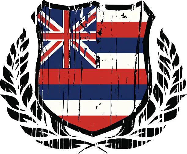 Vector illustration of hawaiian shield