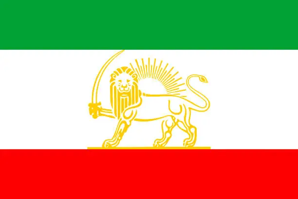 Vector illustration of State Flag of Iran (1924)