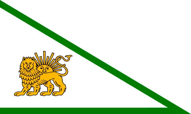 Vector illustration of Zand Dynasty flag