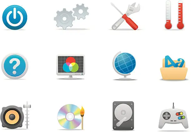 Vector illustration of Computer OS icons | Premium Matte series