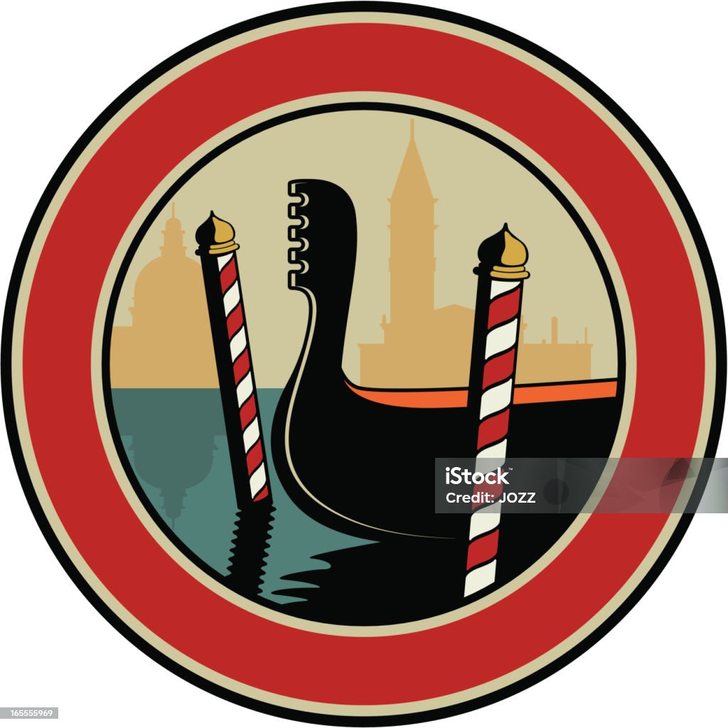 Emblema di Venezia - arte vettoriale royalty-free di Gondola