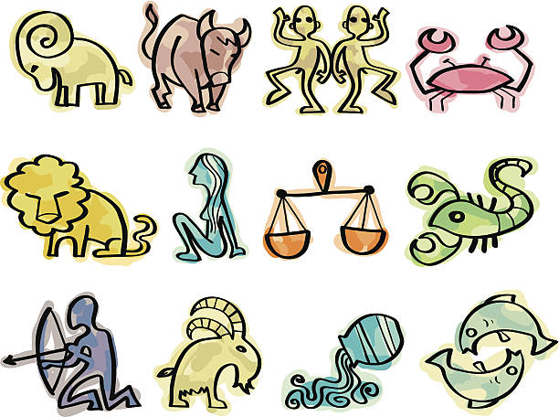 zodiac атака! - leo stock illustrations