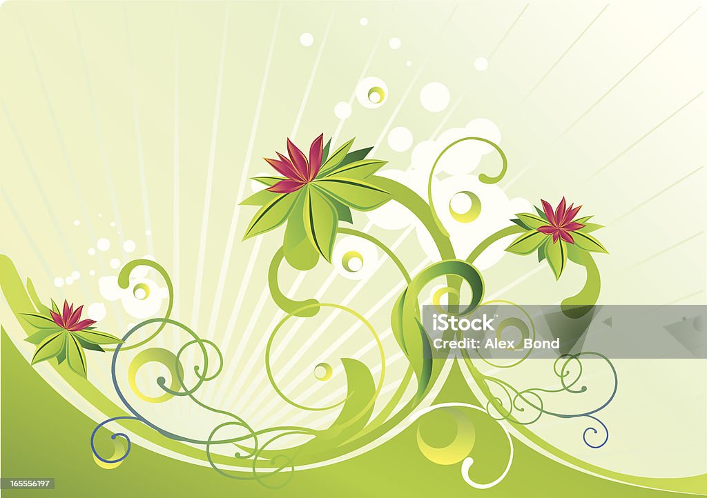 Fleuri splash - clipart vectoriel de Abstrait libre de droits