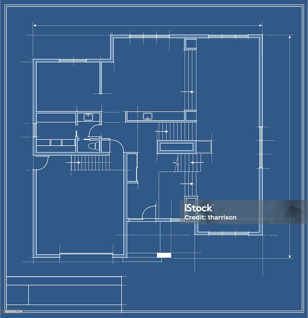 Vetor comum Planta - Vetor de Plano de arquitetura royalty-free