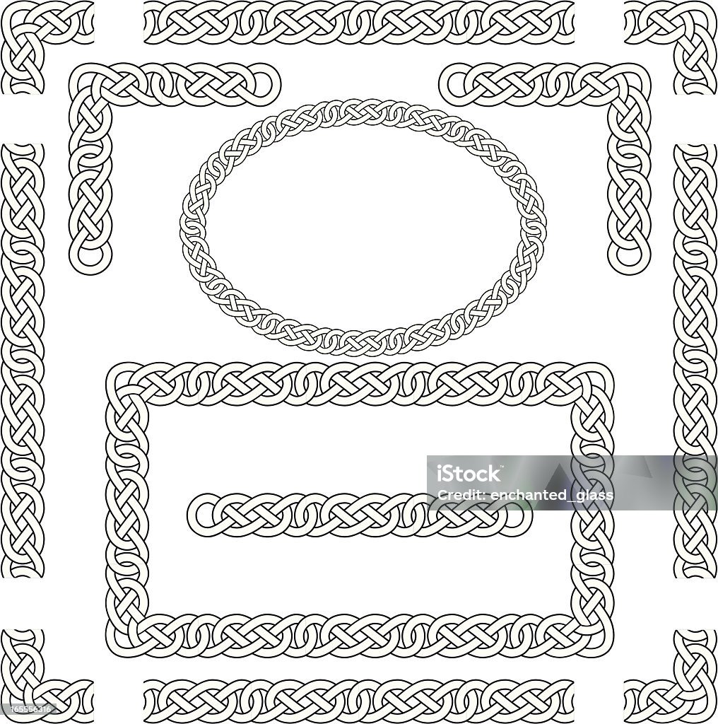 Celtic Rope Rectangle Seamless Celtic Knots Frame Border Corners Stock Illustration ...