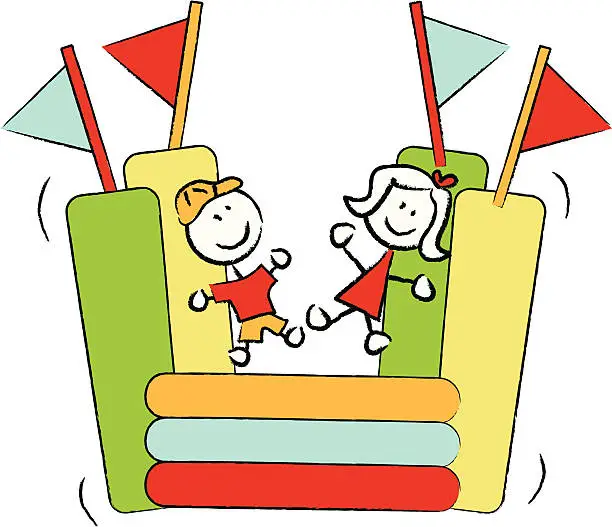 Vector illustration of Bounce House