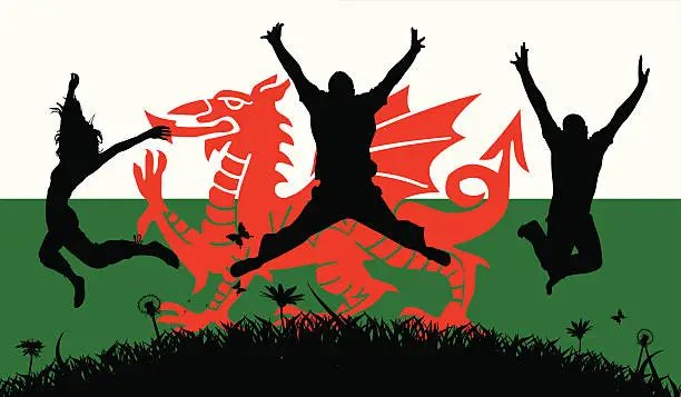 Vector illustration of Welsh Pride