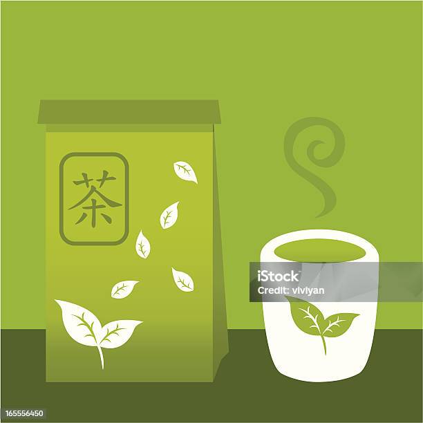 Japanischer Grüner Tee Stock Vektor Art und mehr Bilder von Asiatische Kultur - Asiatische Kultur, Blatt - Pflanzenbestandteile, ClipArt