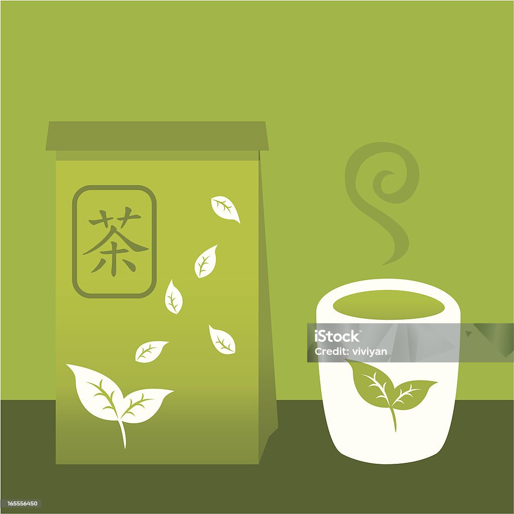 Chá verde japonês - Vetor de Alimentação Saudável royalty-free