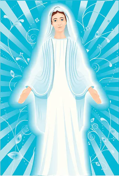 Vector illustration of virgin mary
