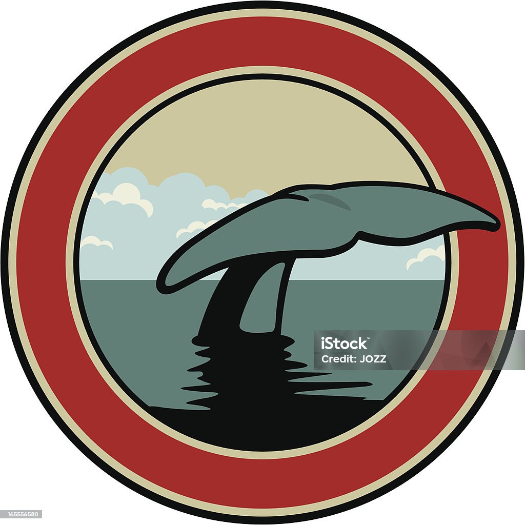 Emblème de baleines - clipart vectoriel de Baleine libre de droits