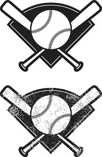 illustrations, cliparts, dessins animés et icônes de simple joueur de baseball - old fashioned baseball baseballs retro revival