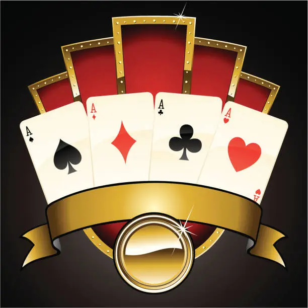 Vector illustration of poker marquee