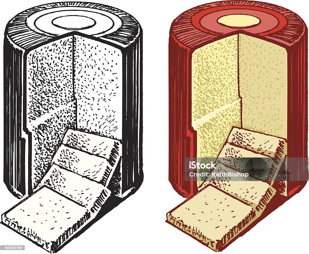 Fromage et rondelles de roue - clipart vectoriel de Aliment libre de droits